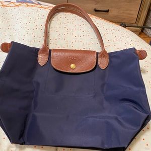 Longchamp Le Pliage in navy size small